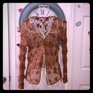 Handmade crochet long sleeve top